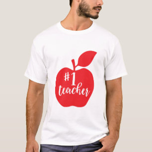 Number One Teacher Apple T-Shirt
