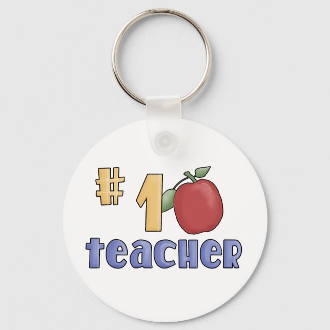 Number One Teacher Key Ring (Front)