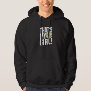 Number One That's My Girl 1 Softball Mom Dad Famil Hoodie