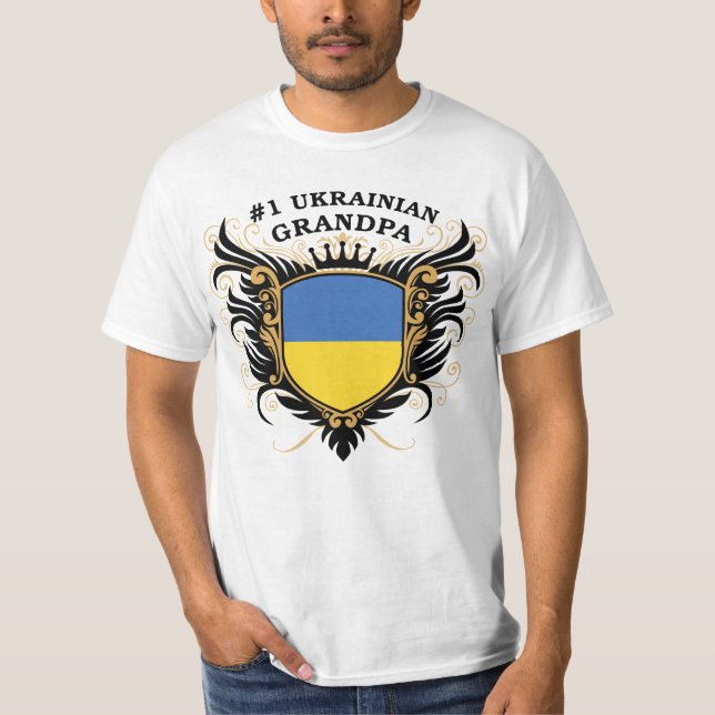 Number One Ukrainian Grandpa T-Shirt (Front)