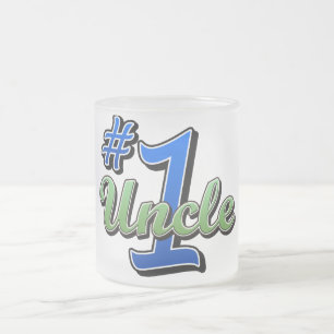 Number One Uncle Frosted Glass Coffee Mug