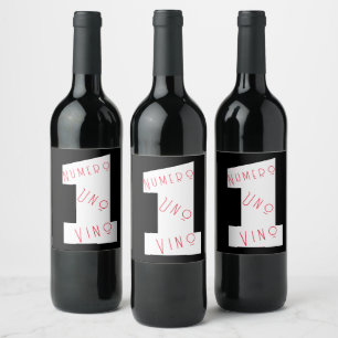 Number One Wine Numero Uno Vino visual text Label