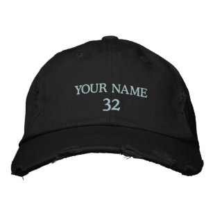 Number or Letter hat, custom number hat, Embroidered Hat