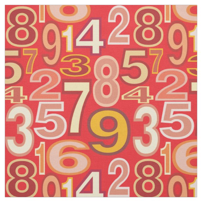 Number Pattern Fabric (Swatch)