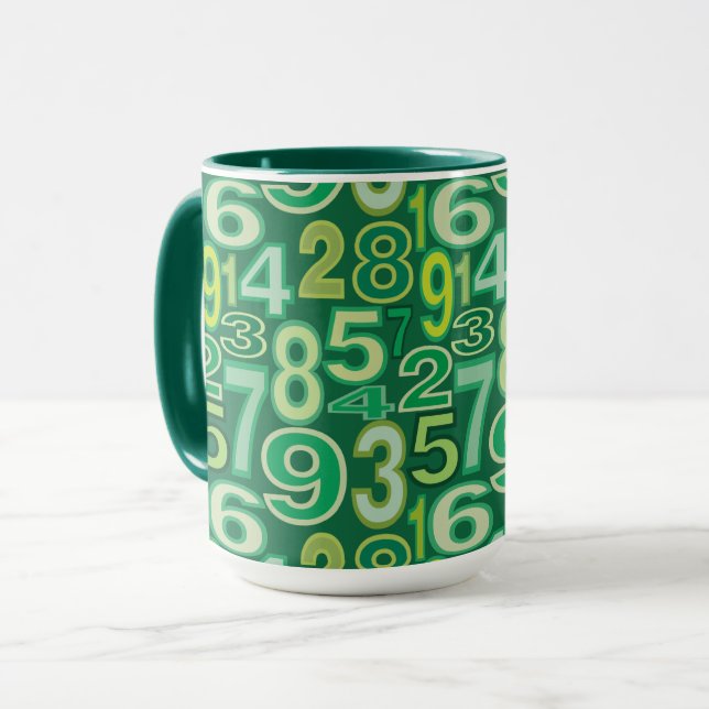 Number Pattern Mug (Front Left)
