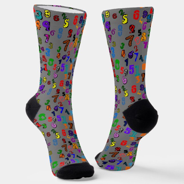 Number Pattern Socks (Angled)
