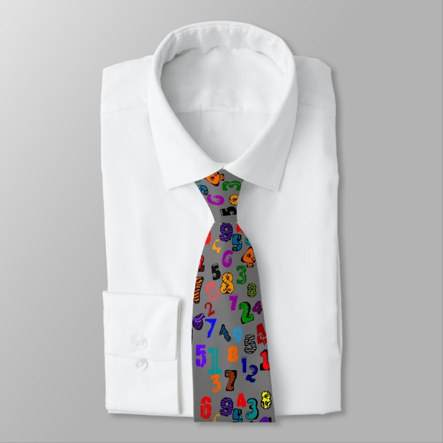 Number Pattern Tie (Tied)
