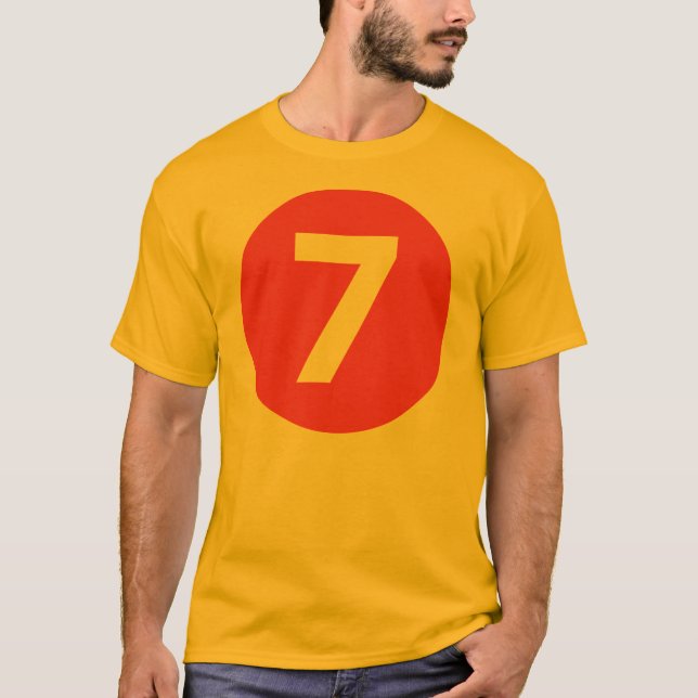 Number seven red T-Shirt (Front)