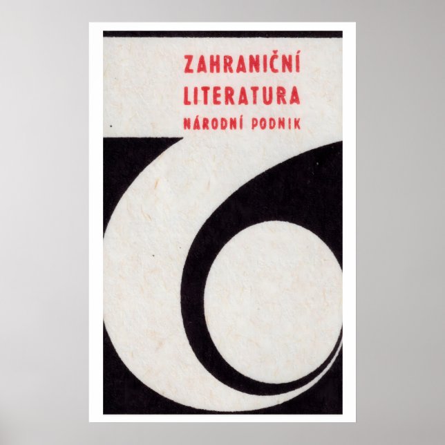 Number Six Matchbox Art Print, Czechoslovakian Poster (Front)