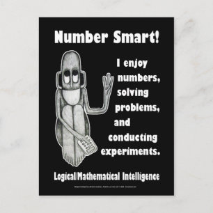 Number Smart - Blank Postcard
