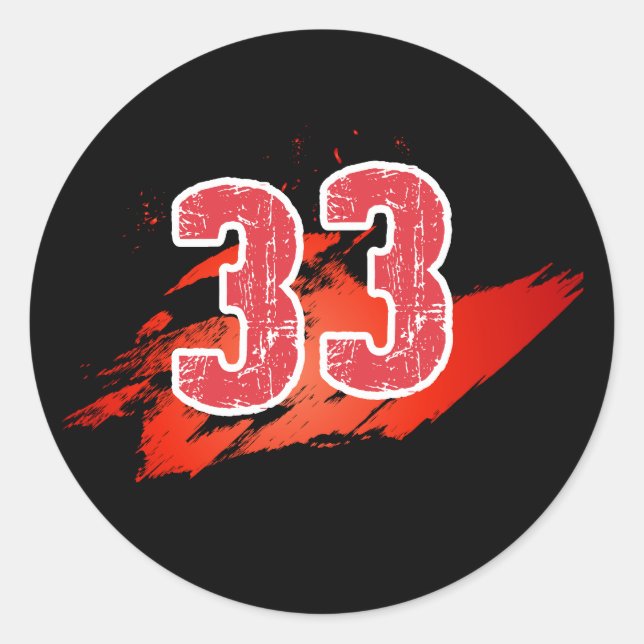 Number - sticker (Front)