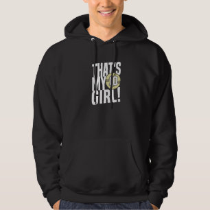 Number Ten That's My Girl 10 Softball Mom Dad Fami Hoodie