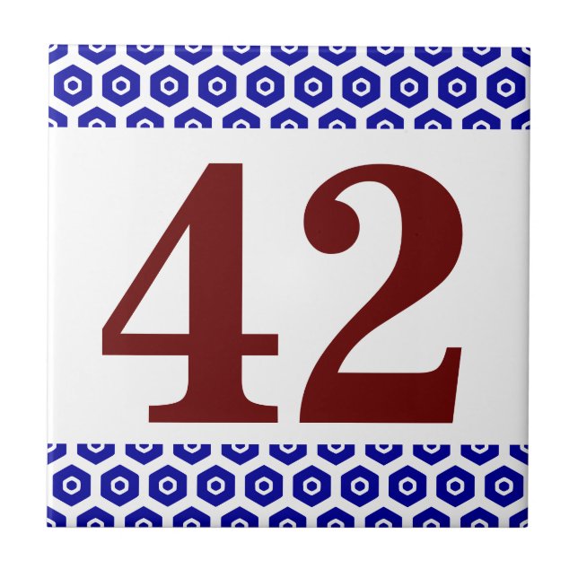 Number Tile hexagonal border (Front)