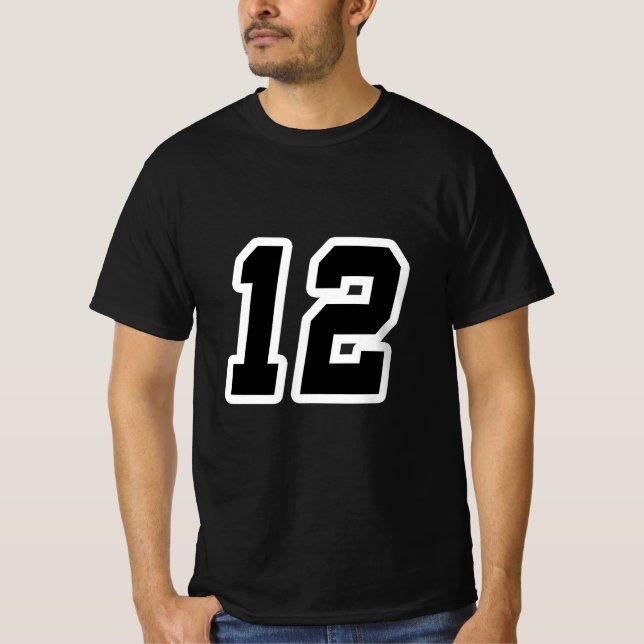 Number Twelve 12 T-Shirt (Front)
