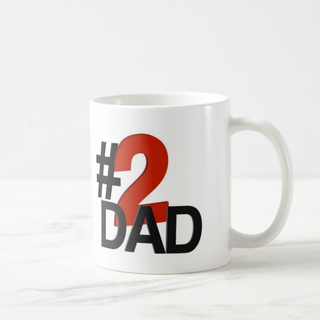 Number Two Dad Coffee Mug (Right)