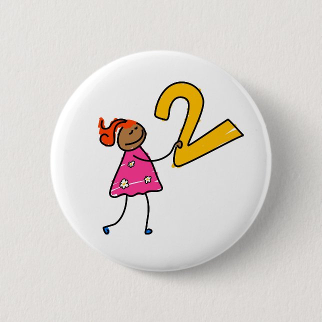 Number Two Kid 6 Cm Round Badge (Front)