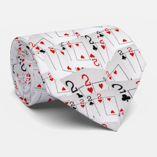Number Two Poker Cards Pattern, Tie