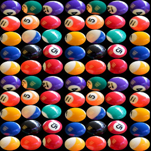 Numbered And Coloured Eightballs, Cushion