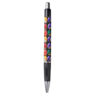 Numbered And Coloured Eightballs, Pen