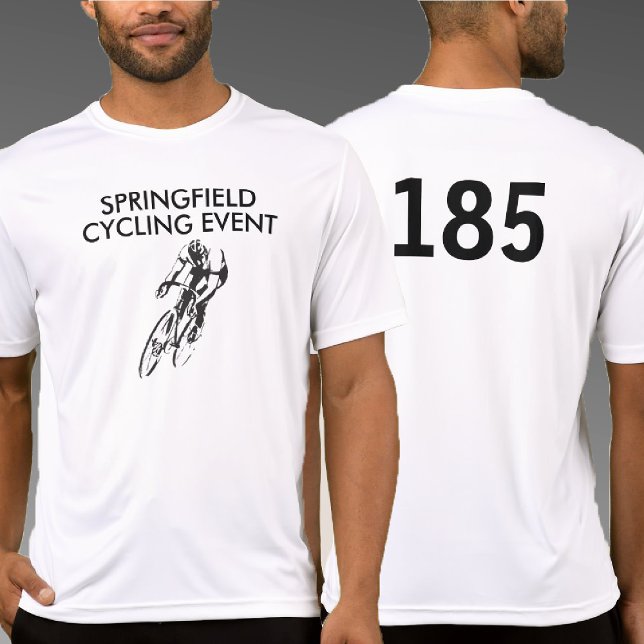 Numbered Bike Racer Cycling Event T-Shirt (Creator Uploaded)