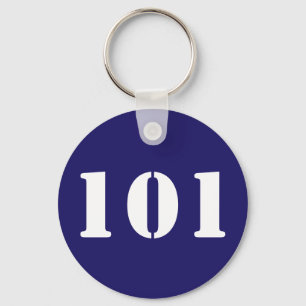 Numbered Chaveiro Key Ring