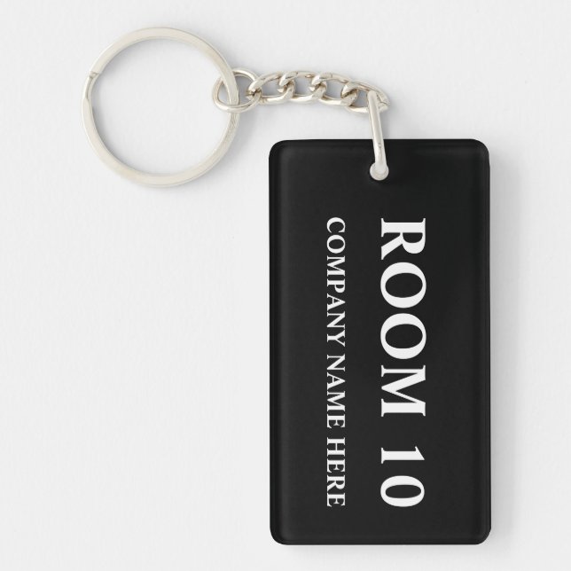 Numbered Hotel room keychains | Customisable (Front)