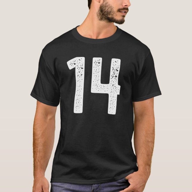 Numbered Practice Jerseys Number 14 T Shirt (Front)