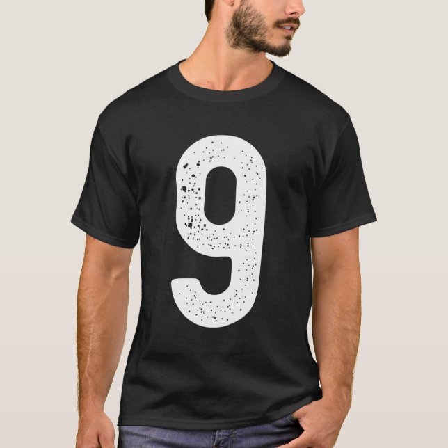Numbered Practice Jerseys Number 9 T-Shirt (Front)