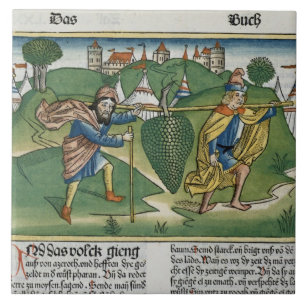 Numbers 13 23 The Grapes of Eschol, from the 'Nure Tile