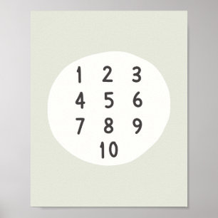 numbers 1-10 counting Poster & Prints