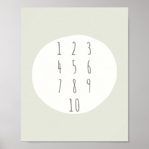 numbers 1-10. counting. Poster & Prints