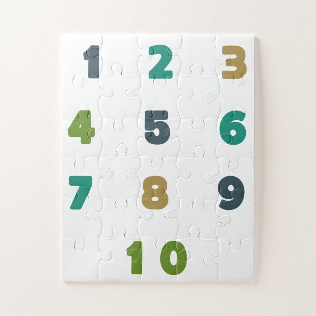 numbers 1-10. counting. Puzzle Oversized (Vertical)
