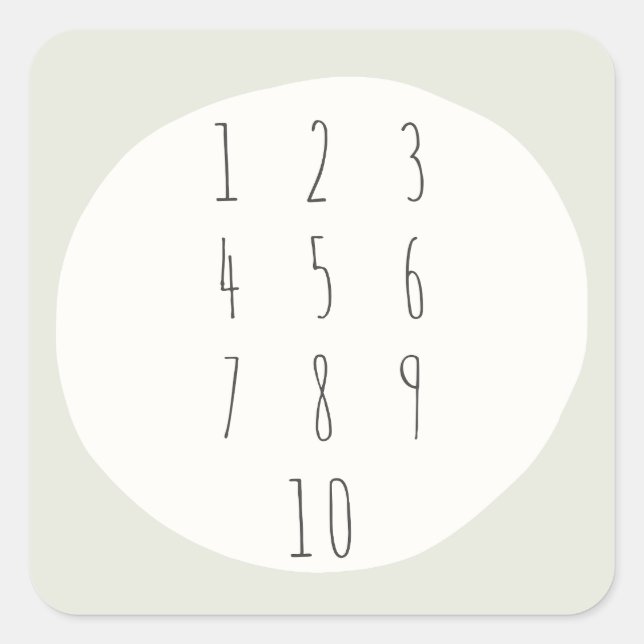 numbers 1-10. counting. Stickers & Labels (Front)
