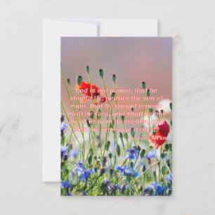 Numbers 23:19 KJV Bible Verse Pic Flat Greeting Card