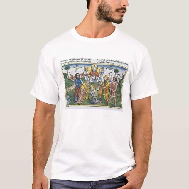 Numbers 27 18-23 Moses lays his hand upon Joshua, T-Shirt (Front)