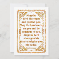 Numbers 6:24-26 Flat Thank You Card