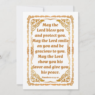 Numbers 6:24-26 Flat Thank You Card
