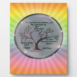 Numbers 6:24-26 Lord Bless You and Keep You Peace Plaque
