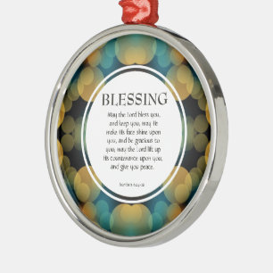 Numbers 6:24-26   MAY THE LORD BLESS YOU Metal Tree Decoration
