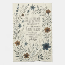 Numbers 6:24–26 Priestly Blessing Vintage Floral