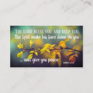 Numbers 6:24-26 The Lord Bless You and Keep You Business Card