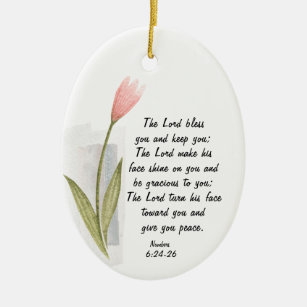 Numbers 6:24-26 The Lord Bless You and Keep You Ceramic Tree Decoration