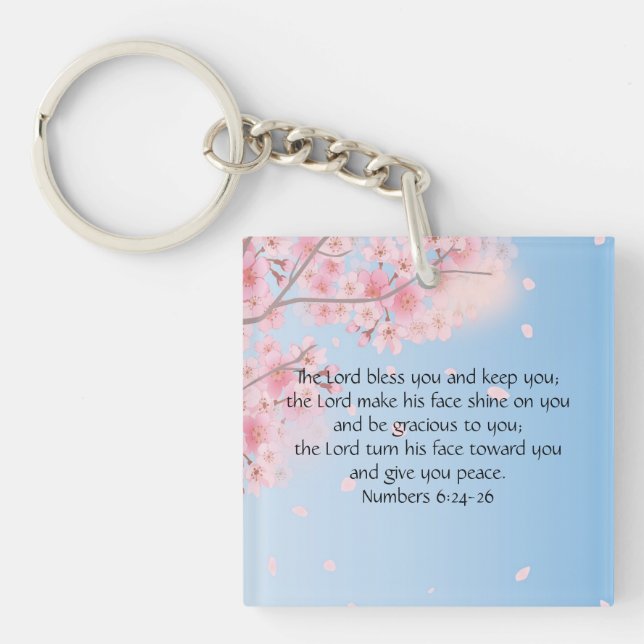 Numbers 6:24-26 The Lord Bless You and Keep You  Key Ring (Front)