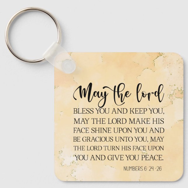 Numbers 6:24-26 The Lord Bless You and Keep You  Key Ring (Front)