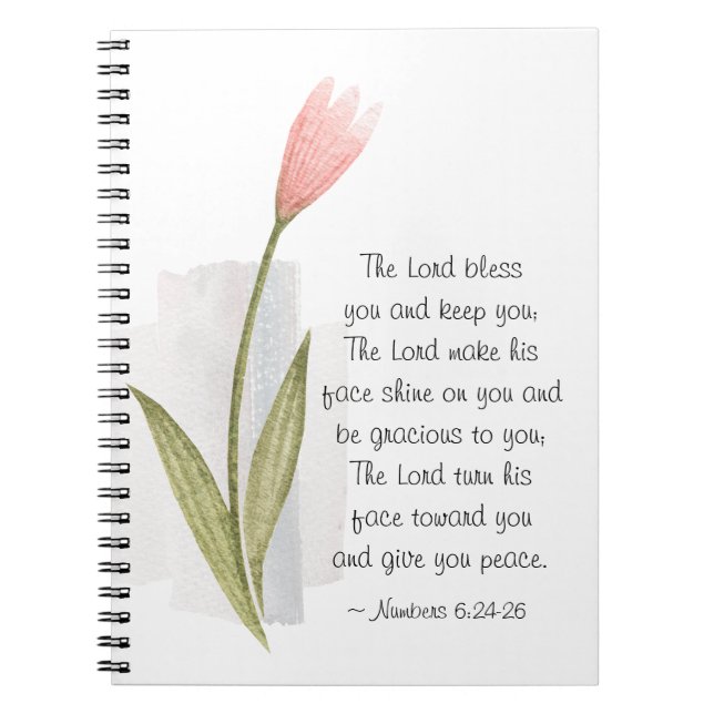 Numbers 6:24-26 The Lord Bless You and Keep You Notebook (Front)