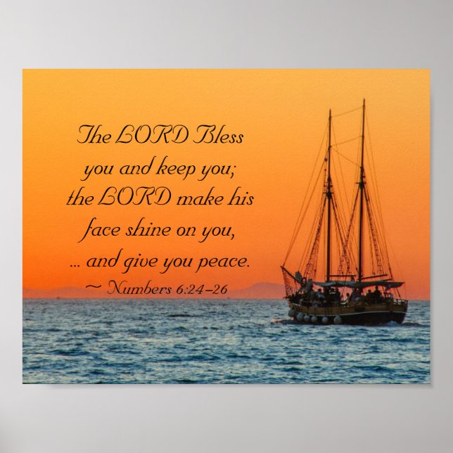 Numbers 6 24-26 The Lord bless you and keep you Poster (Front)