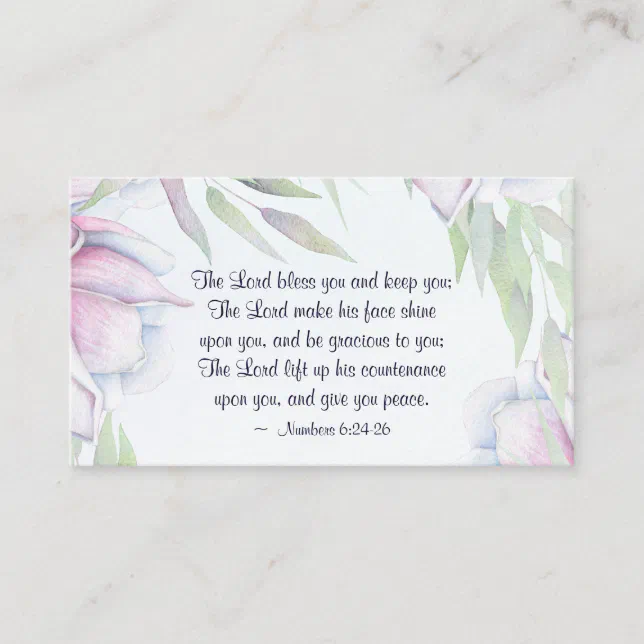 Numbers 6 24 26 The Lord Bless You Bible Verse Business Card Zazzle numbers-6-24-26-the-lord-bless-you-bible-verse-business-card-zazzle
