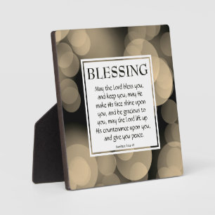 Numbers 6:24-26 THE LORD BLESS YOU Christian Plaque