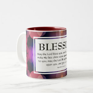 Numbers 6:24-26 THE LORD BLESS YOU Christian Two-Tone Coffee Mug