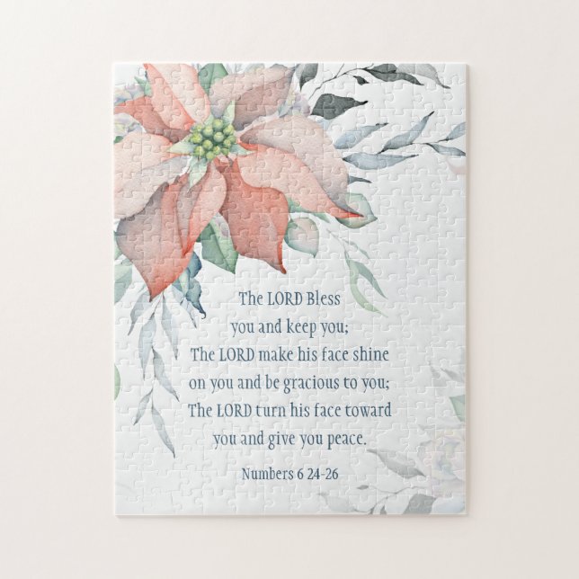 Numbers 6:24-26 The Lord Bless You Christmas Jigsaw Puzzle (Vertical)